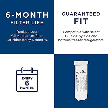 GE XWF refrigerator water filter Compatible with GE XWFE water filters (1 PACK) GE